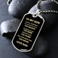 To My Son Love Dad | Dog Tag
