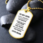 To My Son | Dog Tag | Love Mom