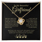 To Beautiful Girlfriend | Love Knot Necklace