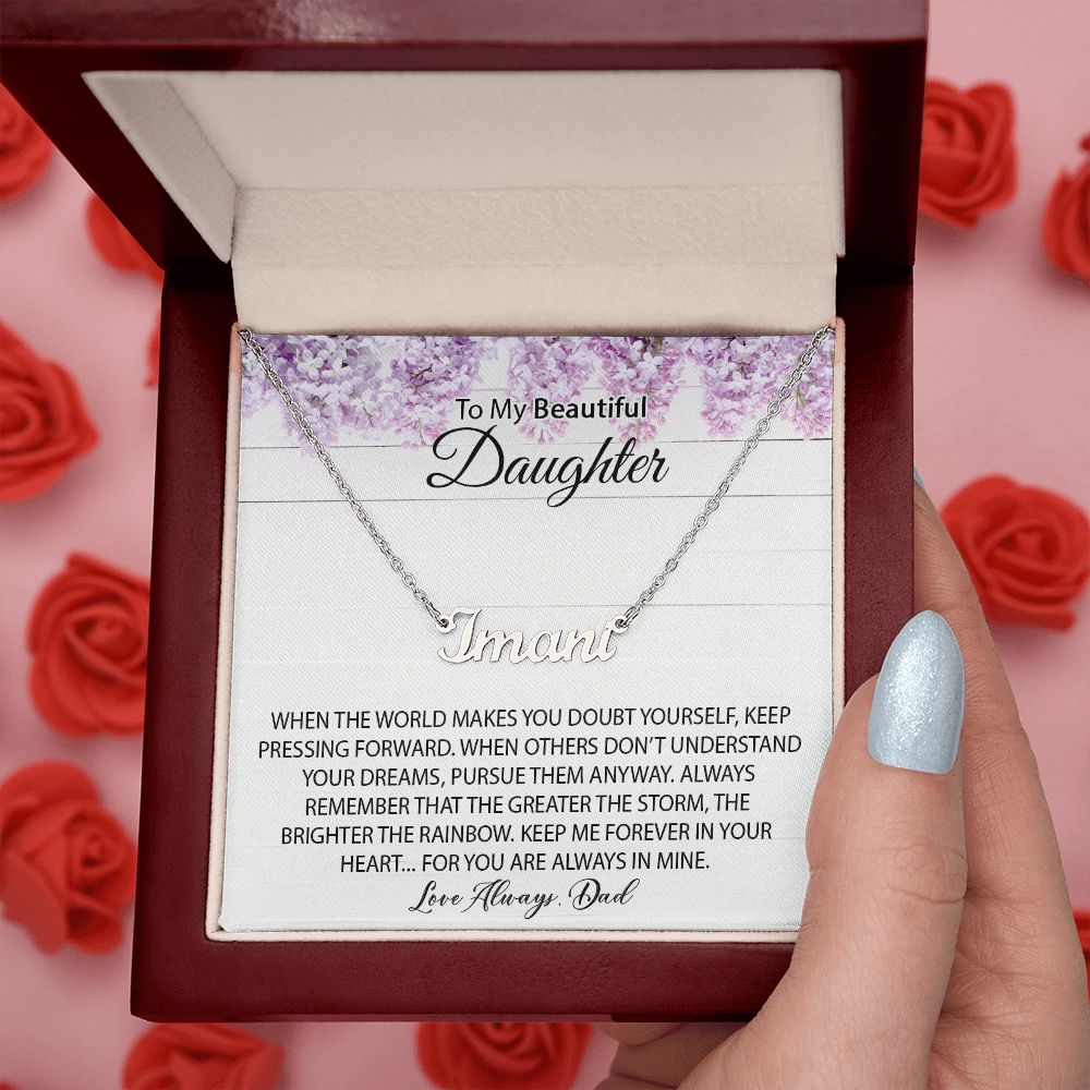 To my Beautiful Daughter | Easter | Graduation | Birthday | Custom Name Necklace