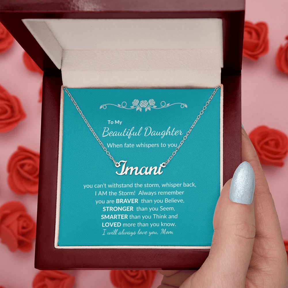 To my Beautiful Daughter | Celebrate Life | Graduation | Birthday | Custom Name Necklace
