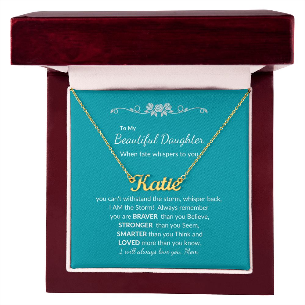 To my Beautiful Daughter | Celebrate Life | Graduation | Birthday | Custom Name Necklace