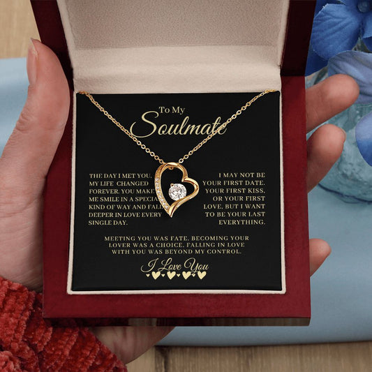 To My Soulmate | I Love You | Forever Love Necklace