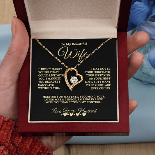To My Beautiful Wife | Forever Love Necklace