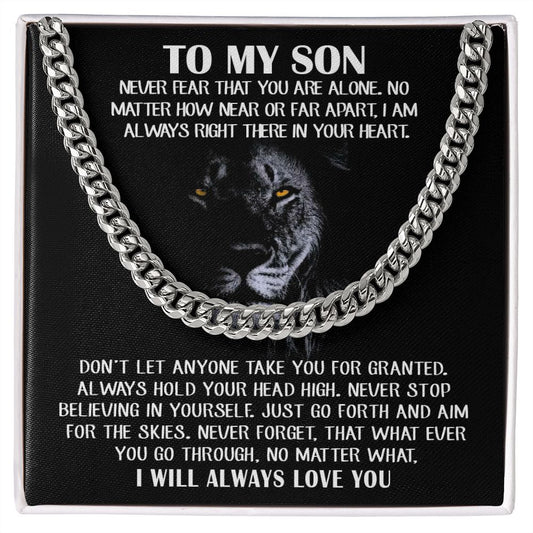 To my Son | Graduation | Birthday | Cuban Link Chain