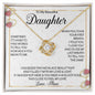 to my Daughter | Birthday | Easter | Graduation | Just Because | Love Knot Necklace