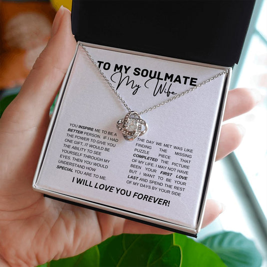 To my Wife | Soulmate | Love Knot Necklace