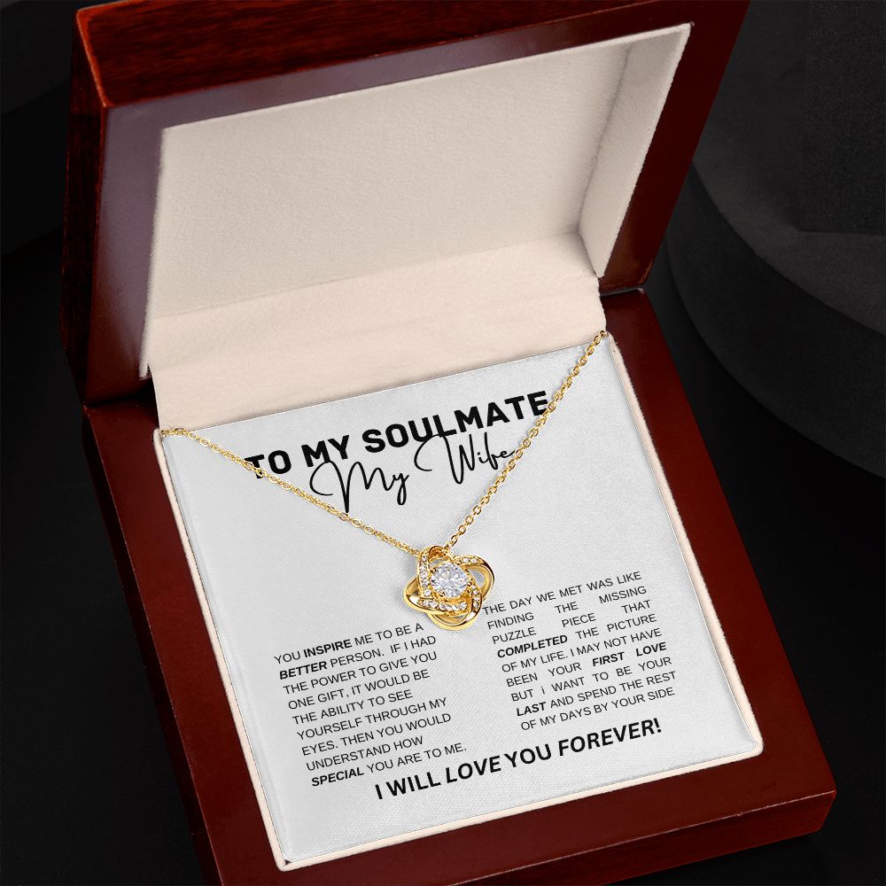 To my Wife | Soulmate | Love Knot Necklace