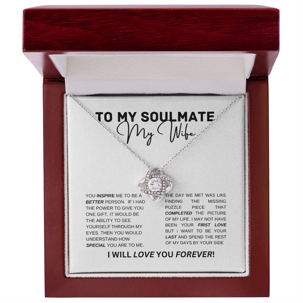 To my Wife | Soulmate | Love Knot Necklace