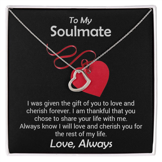 Soulmate | Birthday | Anniversary | Delicate Heart Necklace