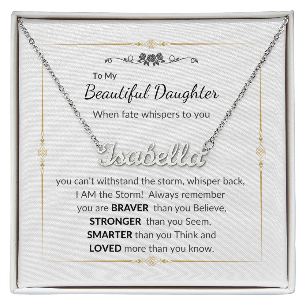 To my Beautiful Daughter | Celebrate Life | Graduation | Birthday | Custom Name Necklace