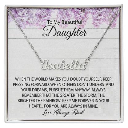 To my Beautiful Daughter | Easter | Graduation | Birthday | Custom Name Necklace