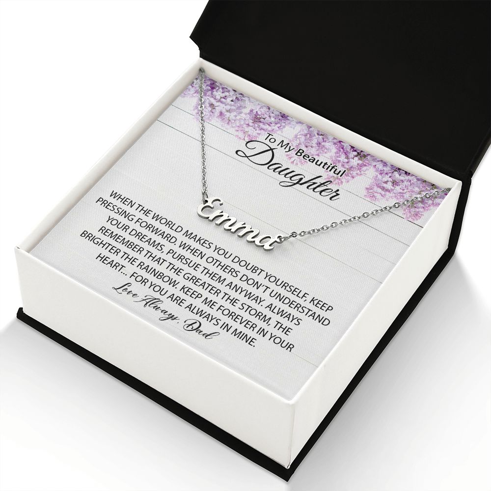To my Beautiful Daughter | Easter | Graduation | Birthday | Custom Name Necklace