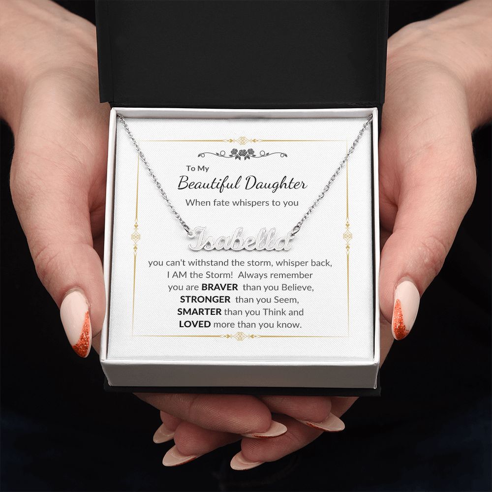 To my Beautiful Daughter | Celebrate Life | Graduation | Birthday | Custom Name Necklace