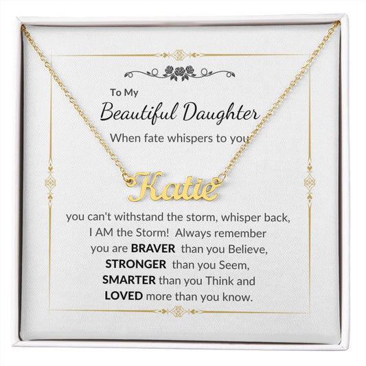To my Beautiful Daughter | Celebrate Life | Graduation | Birthday | Custom Name Necklace