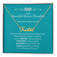 To my Beautiful Bonus Daughter | Celebrate Life | Graduation | Birthday | Custom Name Necklace
