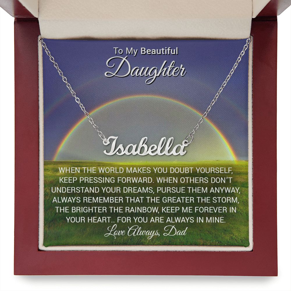 To my Beautiful Daughter | Celebration | Easter | Birthday | Graduation | Custom Name Necklace