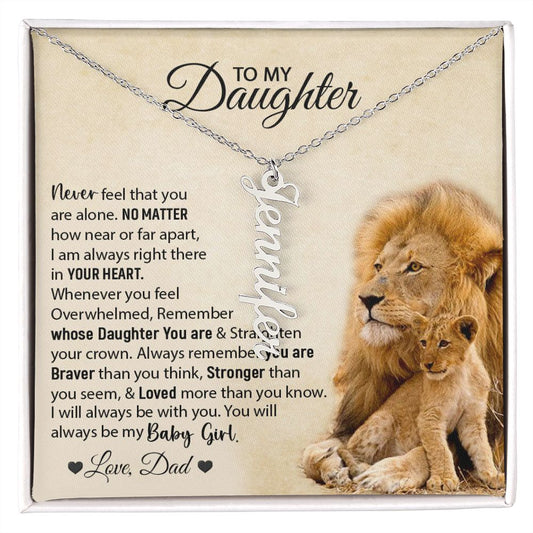 To my Daughter | Vertical Name Necklace | Graduation | Birthday