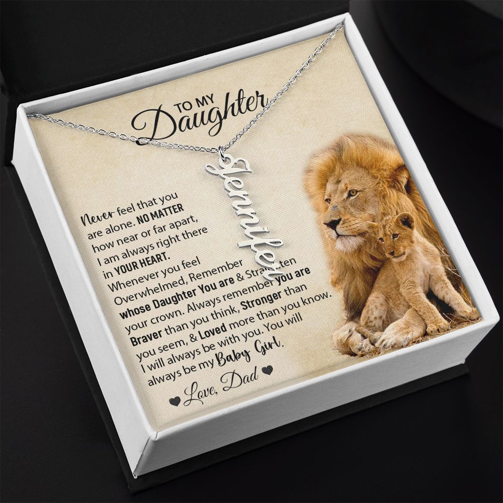To my Daughter | Vertical Name Necklace | Graduation | Birthday