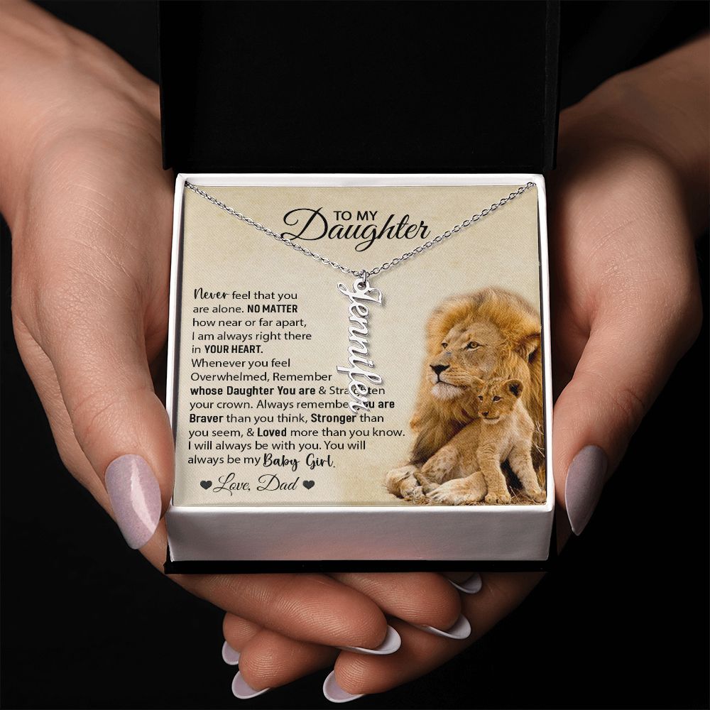 To my Daughter | Vertical Name Necklace | Graduation | Birthday