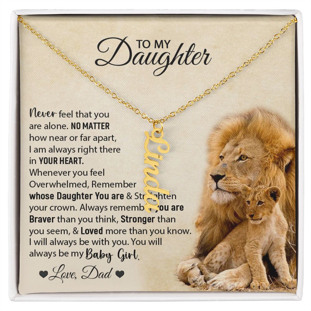 To my Daughter | Vertical Name Necklace | Graduation | Birthday