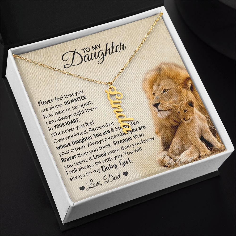 To my Daughter | Vertical Name Necklace | Graduation | Birthday