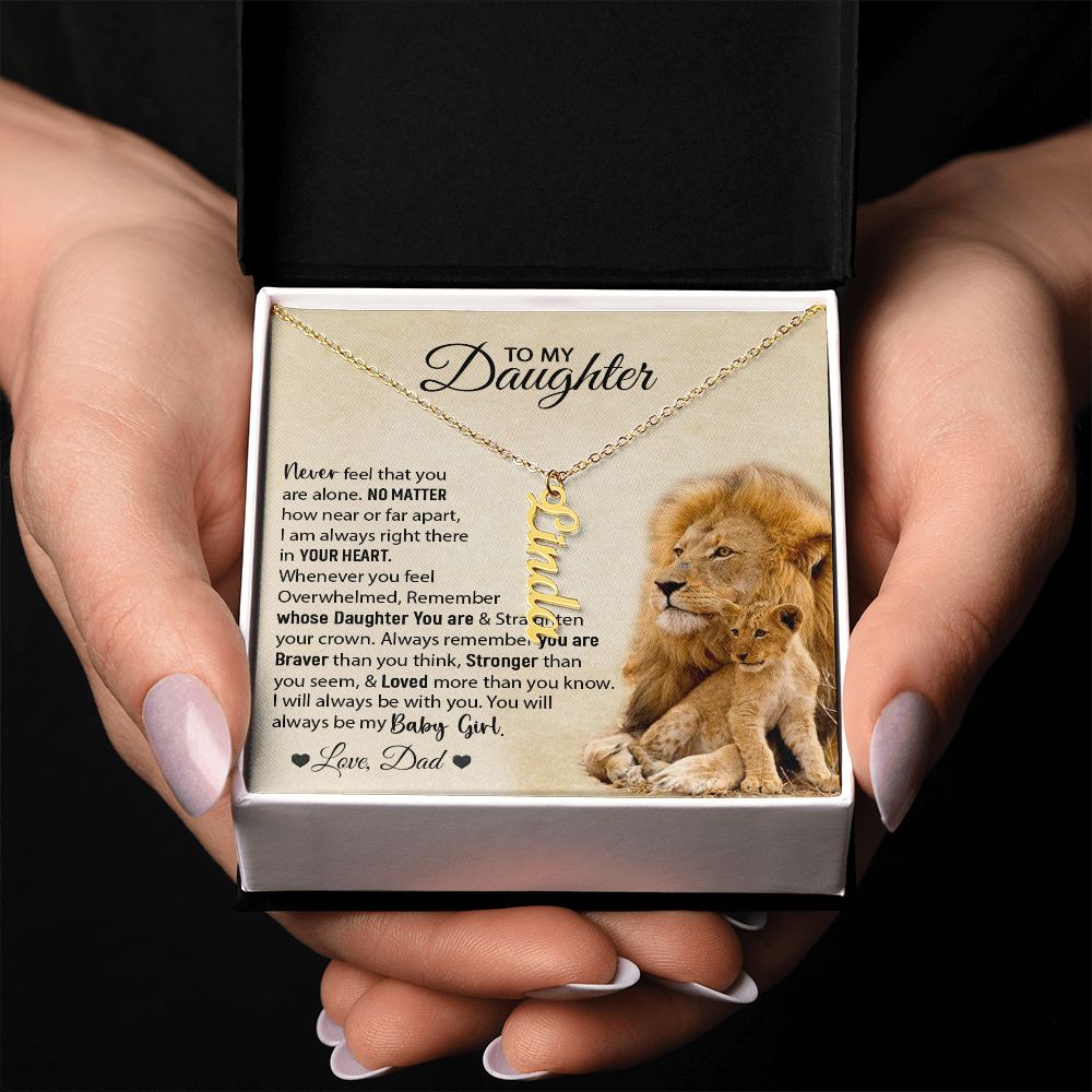 To my Daughter | Vertical Name Necklace | Graduation | Birthday