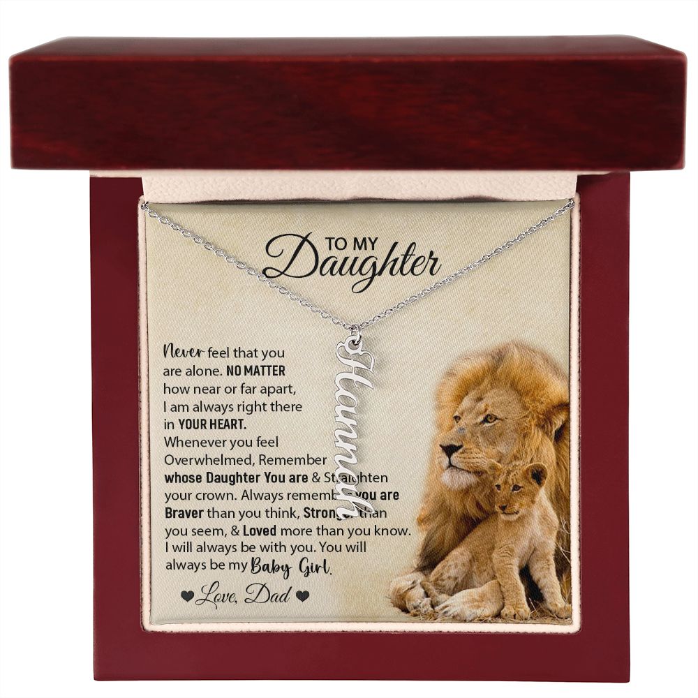 To my Daughter | Vertical Name Necklace | Graduation | Birthday