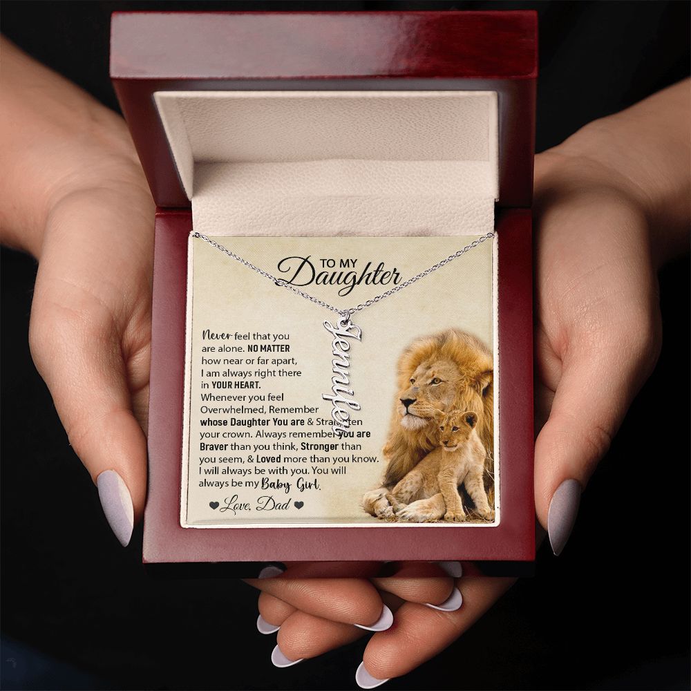 To my Daughter | Vertical Name Necklace | Graduation | Birthday