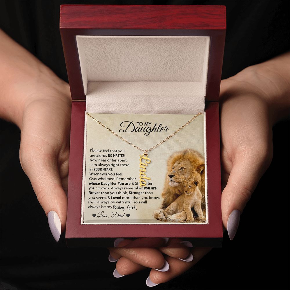 To my Daughter | Vertical Name Necklace | Graduation | Birthday